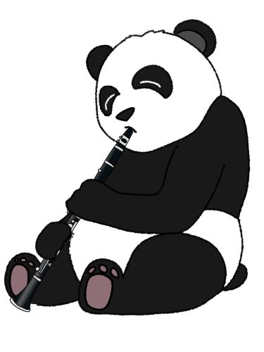 Panda Clarinette Animozar